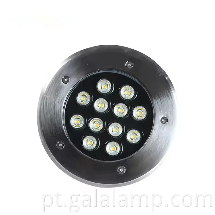 Iluminação LED subterrânea RGB colorida com controle remoto